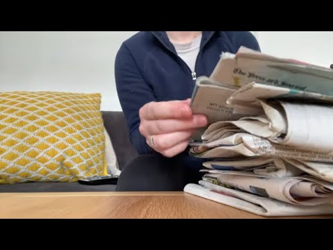 ASMR Old Newspaper Page Turning (No Talking) Intoxicating Sounds Sleep Help Relaxation