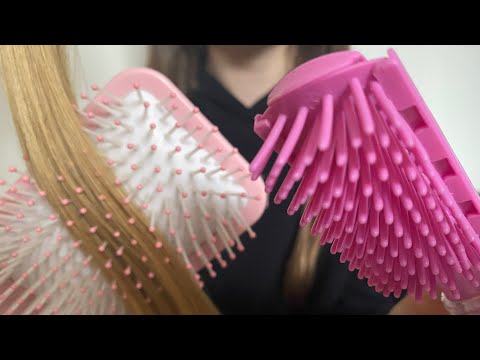 ASMR brushing your hair | Real hair | camera brushing | hair straightening | lofi | no talking