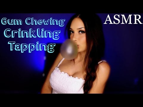 Gum Chewing, Tapping, & Crinkling ASMR