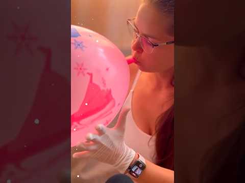 Blowing w Latex Gloves #balloon #asmr #youtubepartnerprogram #latex