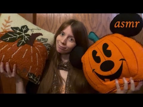 asmr fall pillow sounds! 🍂 lofi massaging & fabric scratching 🎃
