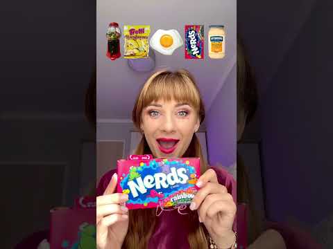 ASMR Emoji Eating Choco Banana, Nerds Candy Mukbang #shorts