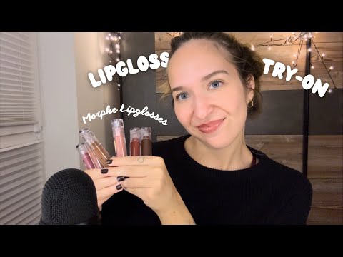 ASMR Lipgloss Application 👄💄 (Try-on, Mouth Sounds, Whispering, Tapping, Plumping Sounds)