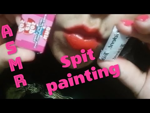 ASMR - Spit Painting  + Chicle 😝 (Bubblegum 🎈)