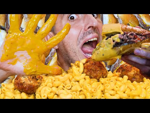 ASMR Eating EXTRA CHEESE MUKBANG For 1 Hour No Talking 먹방