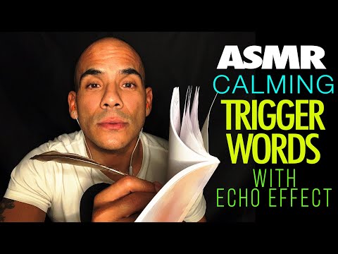 ASMR / Slow Hypnotic Whispers - Relaxing Male ASMR / Calming Trigger Words / with Echo Effect