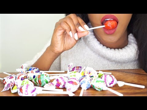 ASMR Eating Lollipops & Chewing Gum *No Talking* |Blow Pop