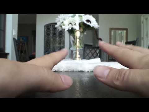 ASMR Tapping/Scratching the Dinning Room Table (fast) (no talking)