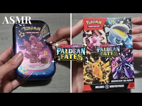 ASMR opening Scarlet and Violet Paldean Fates✨️!