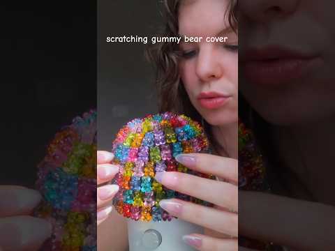 ASMR Gummy Bear Beaded Mic Cover Scratching 🧸✨ #asmr