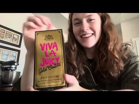ASMR Juicy Couture Perfume Unboxing - tapping and whispering