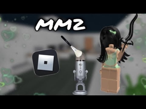 Playing mm2 Roblox || mouth sounds and mic brushing👄✨