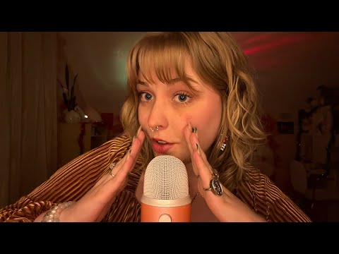 ASMR Holiday Winter Themed Trigger Words with Mouth Sounds and Hand Sounds! ❄️✨🤍 (day 9)