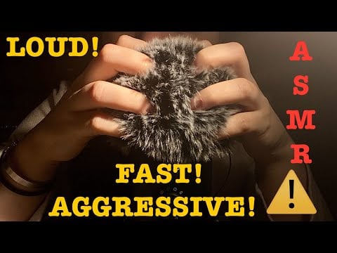 ASMR| FAST AGGRESSIVE LOUD MIC SCRATCHING WITH MY NEW BLUE YETI FLUFFY COVER. HEADPHONES RECOMMENDED