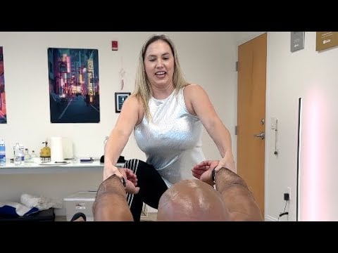 Giant KNOTS CRUNCHED- NFL Veteran Gets His Spine Cracked & Stretched by Dr. Brenda
