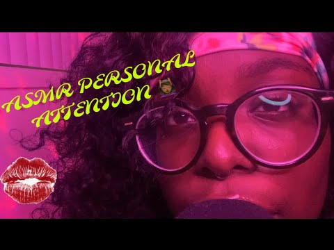 ASMR • Up Close Person Attention for sleep 😴 (face touching, kisses, positive affirmations)