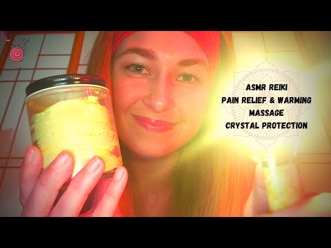 ASMR ~ 💖Reiki for Instant Pain Relief💖 ASMR Pain Relief Massage, Crystal Healing ASMR, Warming ASMR