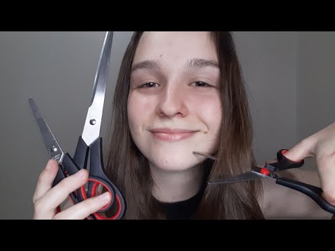 ASMR CORTANDO O SEU CABELO COM TRÊS TEROURAS DELICADAMENTE COM SUSSURROS CALMINHOS PARA VOCÊ RELAXAR
