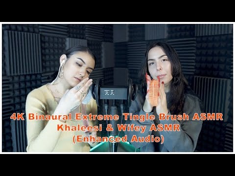 4K Binaural Extreme Tingle Brush ASMR – Khaleesi & Wifey ASMR 💆‍♀️✨ (Enhanced Audio)