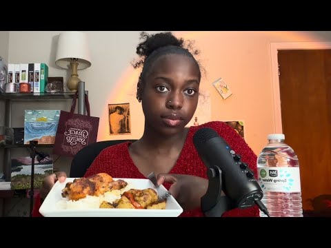 ASMR Chicken & Rice Dinner Mukbang 🍗 