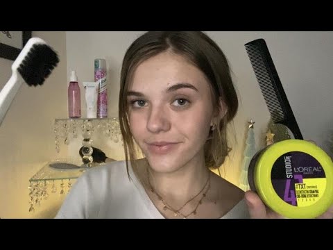 ASMR Hair Stylist Roleplay ♡ (brushing, braiding, laying edges)