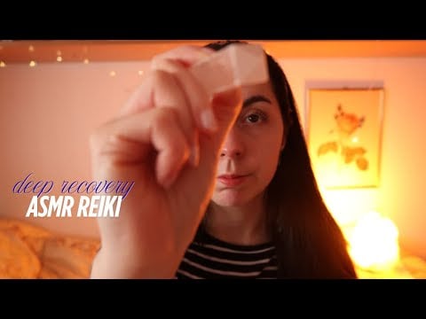 ASMR Reiki | deep recovery | soothe sore throat & cough | remove pain & fatigue | healing sleep