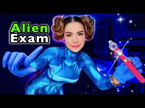 ASMR ALIEN FULL BODY EXAM 👽 Cranial Nerve Examination for Deep Sleep 👽