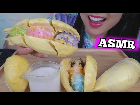 ASMR DURIAN STICKY RICE (SOFT SQUISHY EATING SOUNDS) NO TALKING | SAS-ASMR