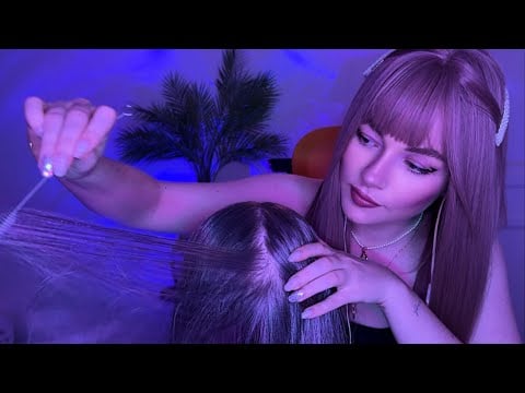 ASMR Hair Brushing & Scalp Massage (for sleep)