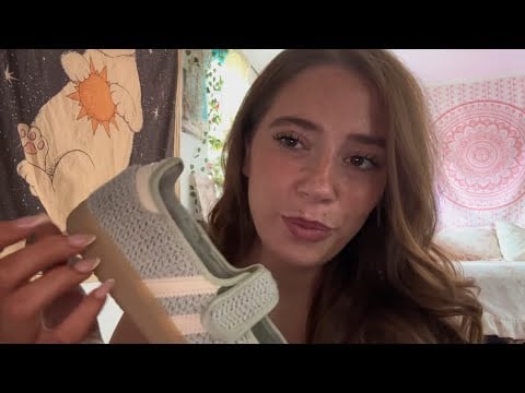 ASMR Shoe Collection tapping / scratching & Mouth sounds 