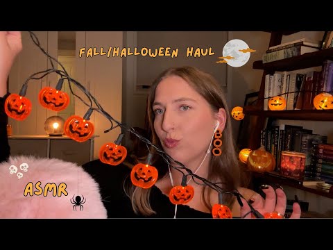 ASMR Fall/Halloween Haul 🎃 Cozy & Spooky Stuff🕸️ Whispers & XL Nails🫶