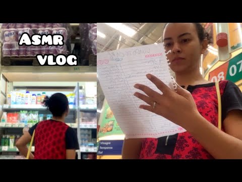 ASMR VLOG- COMPRAS DO MÊS (bastante coisa, tudo caro 😩)