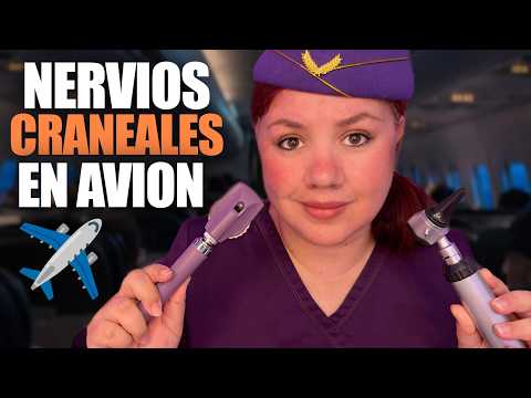 ASMR: Examen de Nervios Craneales en un Vuelo ✈️ Duerme RÁPIDO!