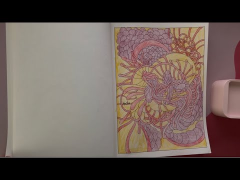 ASMR 1 Hour Of Coloring In A Mindfulness Coloring Book