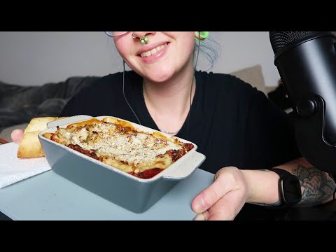 ASMR Eating Homemade Lasagna