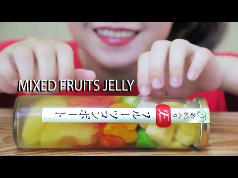 ASMR EATING MIXED FRUITS JELLY - JEWLY GIFT BOX PART 03  , EATING SOUNDS | LINH-ASMR