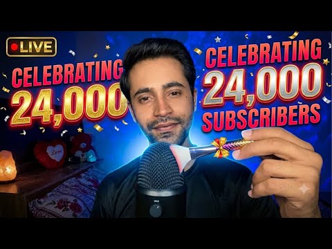 🔴 ASMR Live Stream! Celebrating 24,000 Subscribers Tonight! 🥳 (Relaxing Tingles for Sleep)