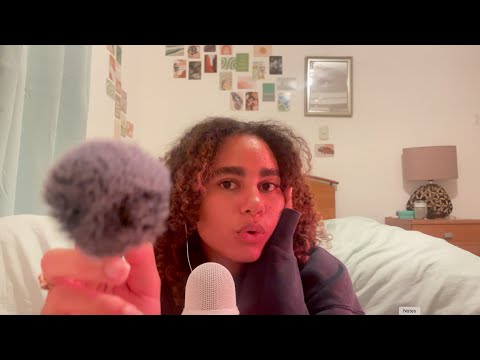 whisper ramble + mic brushing asmr