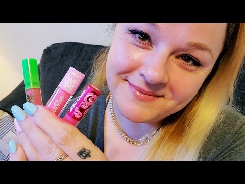 ASMR | Trying on Three Lime Crime Lip Glosses