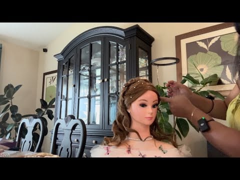 ASMR Cinderella Movie Inspired Hairstyle - Hairstyling, Perfectionist, Finishing Touches W/ Whisper