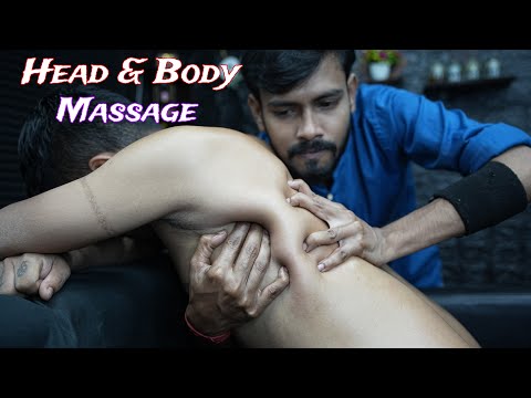 Indian Saloon ASMR Head & Body Massage For Better Relaxation | Oily Body Massage | Head Massage ASMR