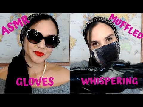 ASMR Leather/Latex Gloves + Scarf/Mask for Muffled Whispering!!! (Request)