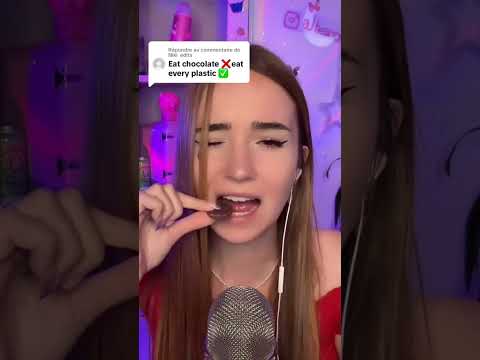 eat plastic no chocolate #asmr