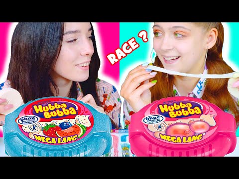 ASMR Eating Only One Color Food Blue VS Pink Candy Race