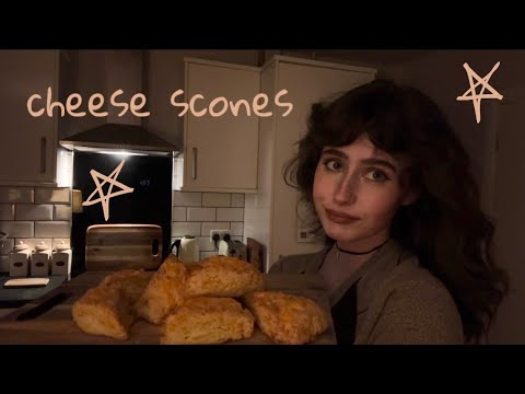 ASMR baking cheese scones ⭐️ (close whispered voiceover)