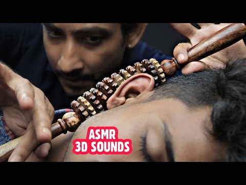 Relaxing Head Massage  Shoulder Massage Back Massage With Lots Of Crack | ASMR 3D AUDIO