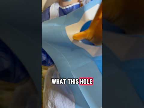 This surgical prop has a strange opening… #nurse #medicalgloves #medicalexam