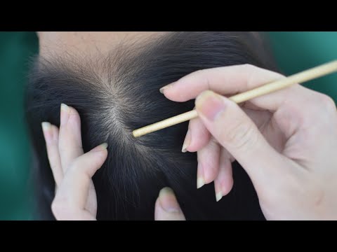 ASMR Head Scratching With Chopsticks Tingling For Relaxation ( No Talking Asmr )