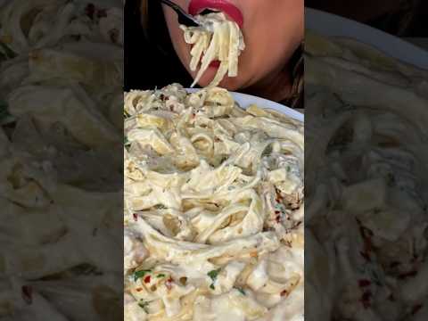 Chicken Fettuccine Alfredo #asmr #food #noodles