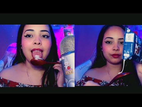 Asmr leite moça na colher 🥄💦